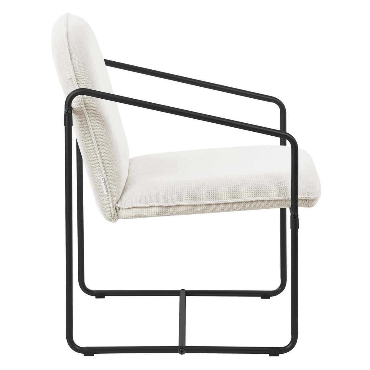 LOUNGESESSEL 2er Set, Beige - Schwarz, Metall (65/76/61cm) - ML-DESIGN