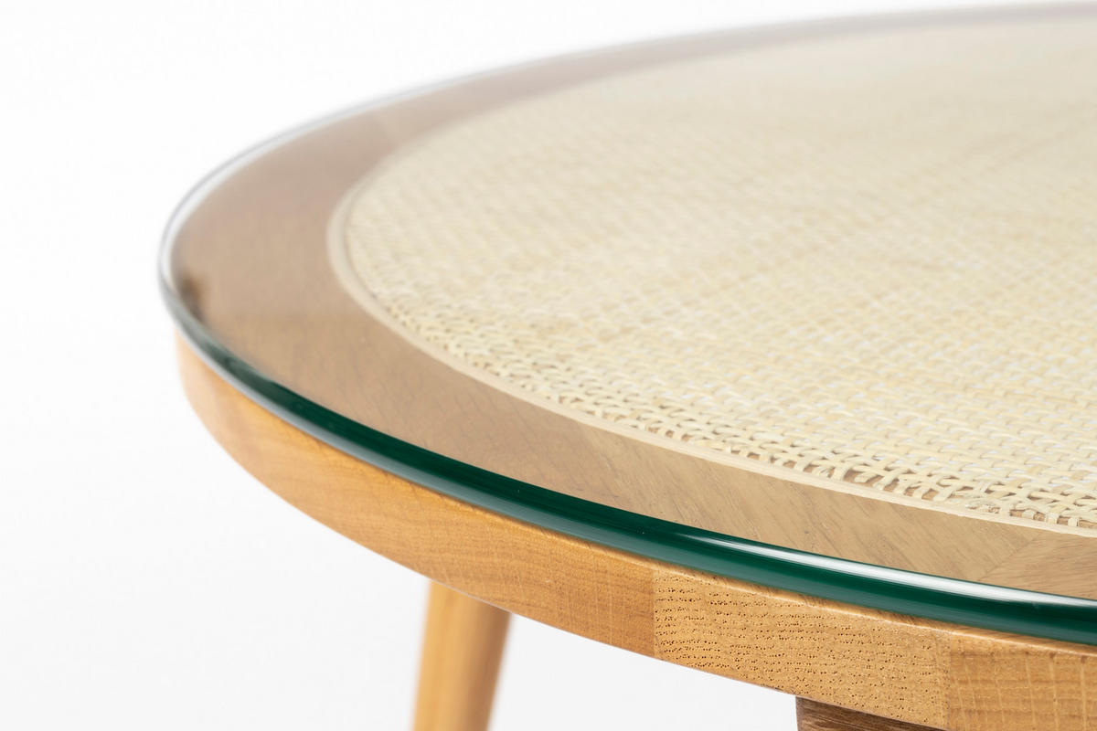 BEISTELLTISCH Haru - Beige - 70/70/38 cm - Beige, Glas (70/70/38cm)