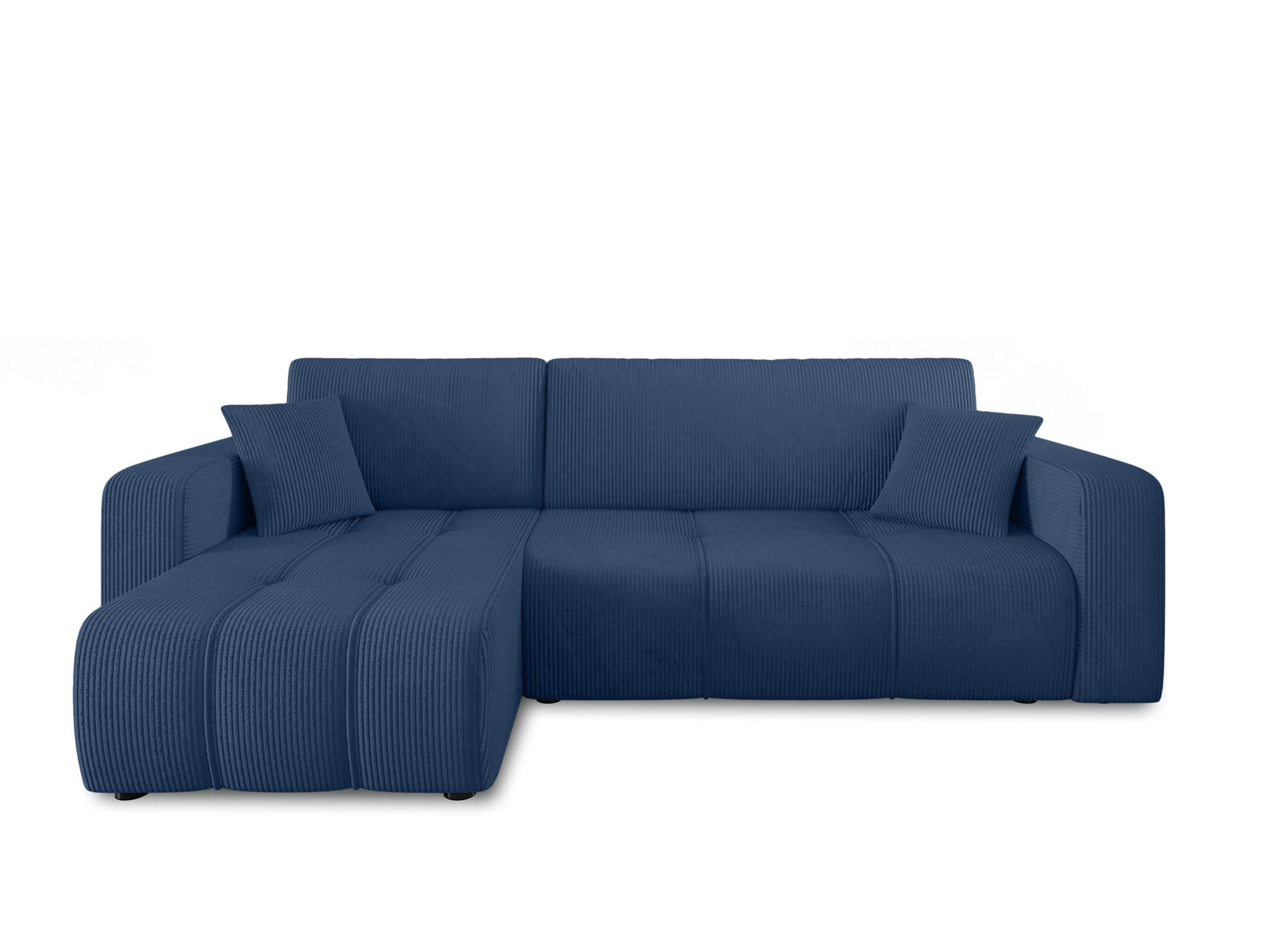 ECKSOFA Dagny Mit Schlaffunktion - Blau, Holzwerkstoff/Textil (248/146cm) - Fun Möbel