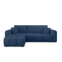 ECKSOFA Dagny Mit Schlaffunktion - Blau, Holzwerkstoff/Textil (248/146cm) - Fun Möbel