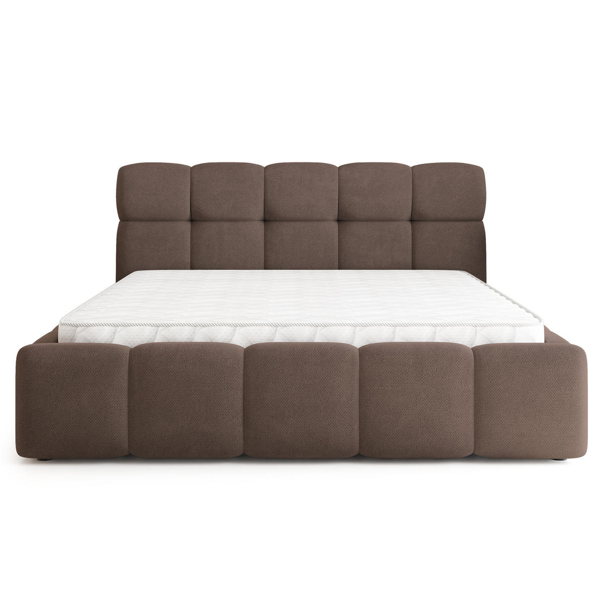 POLSTERBETT FARU SR 180x200 cm mit Bettkästen - Braun - Braun, Holz (180/200cm) - MASSENO