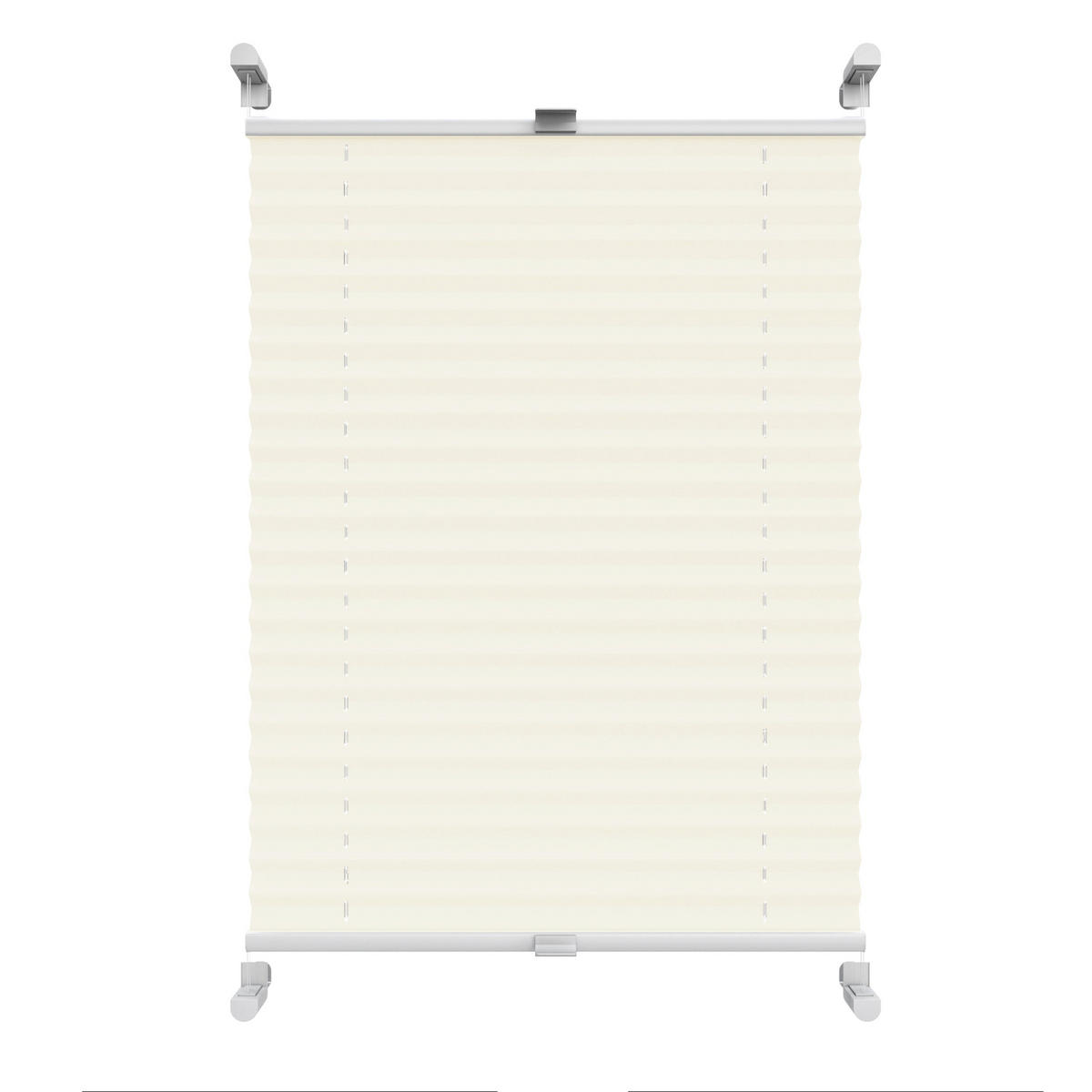 PLISSEE Thermo Basic 75 x 210cm Klemmfix ohne Bohren - Creme, Textil (75/210/210cm) - Deco-Raum