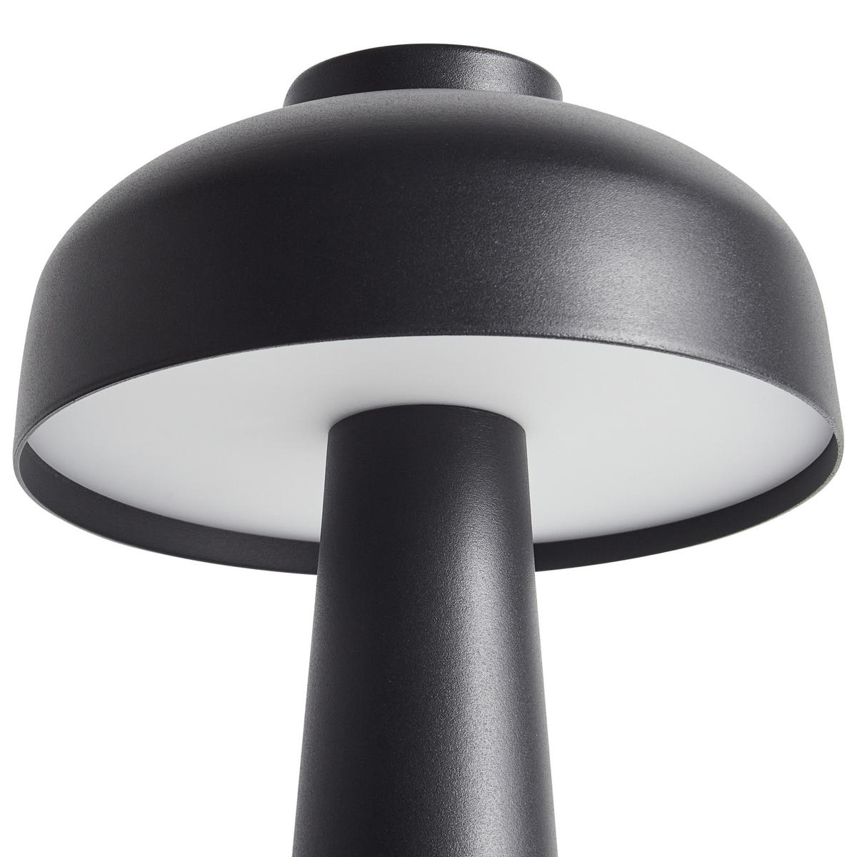 LED-TISCHLEUCHTE Schwarz/Weiß Agusan - Schwarz/Weiß, Metall (14/14/25cm) - Beliani