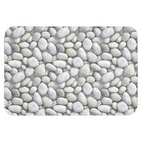 WC PŘEDLOŽKA Kameny - šedé - oválné 90x60 cm - světle šedá, textil/plast (90/1cm) - OnlyWow