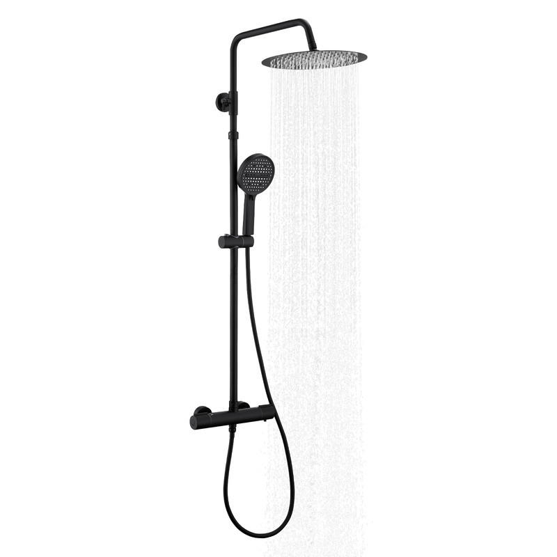 Homelody Duschsystem Schwarz 34x15.5x44 cm