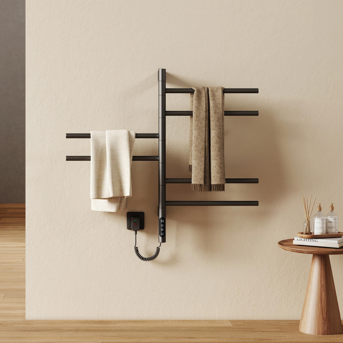 HEIZKÖRPER elektrisch 78,2 x 45 cm mit Smart-Steuerung Anthrazit - Anthrazit, Metall (45/78.2/10cm) - EMKE