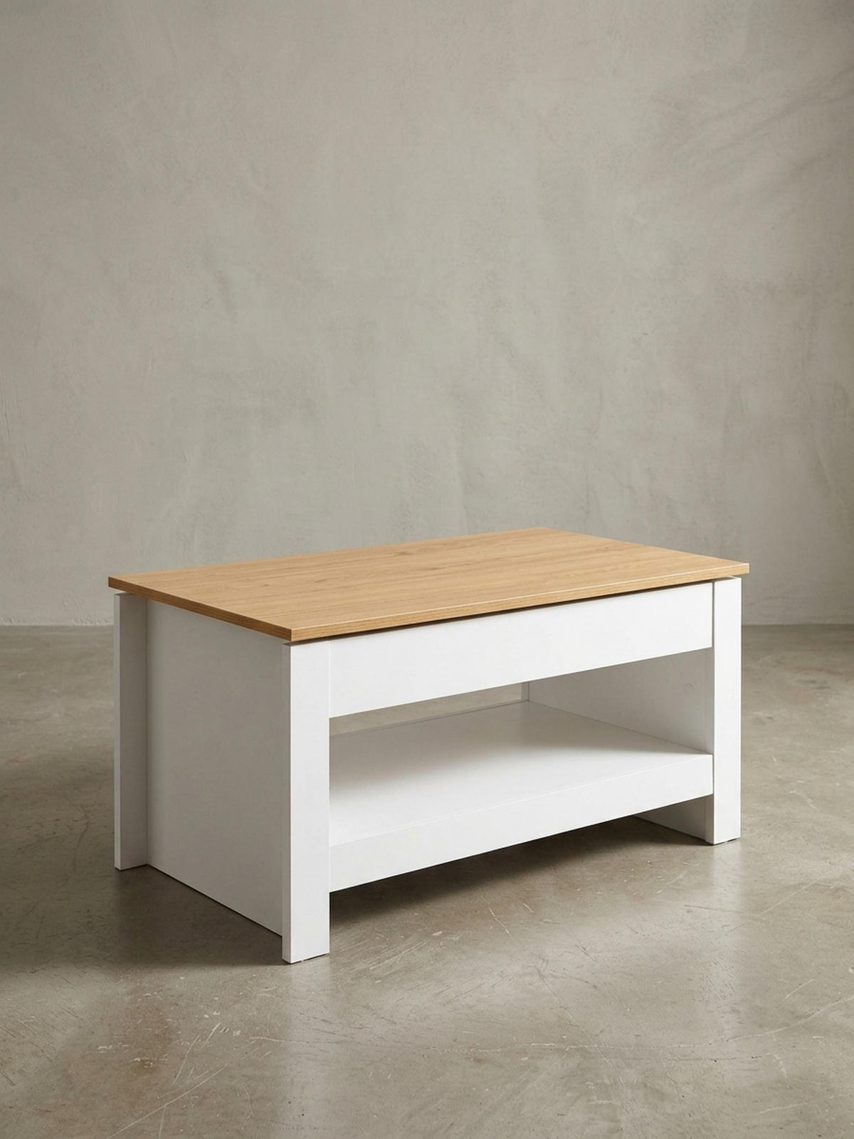 COUCHTISCH in Anthrazit, Holz mit Stauraum, Abgesetztes Design, Kratz- und Wasserbeständig - Weiß, Holz/Holzwerkstoff (47/85/45cm) - KADIMA DESIGN