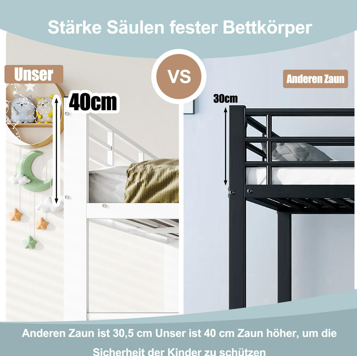 ETAGENBETT 90x200 cm mit Stauraumschubladen, bis 250 kg pro Liegefläche - Schwarz, Holzwerkstoff (90/200cm) - IVMEU