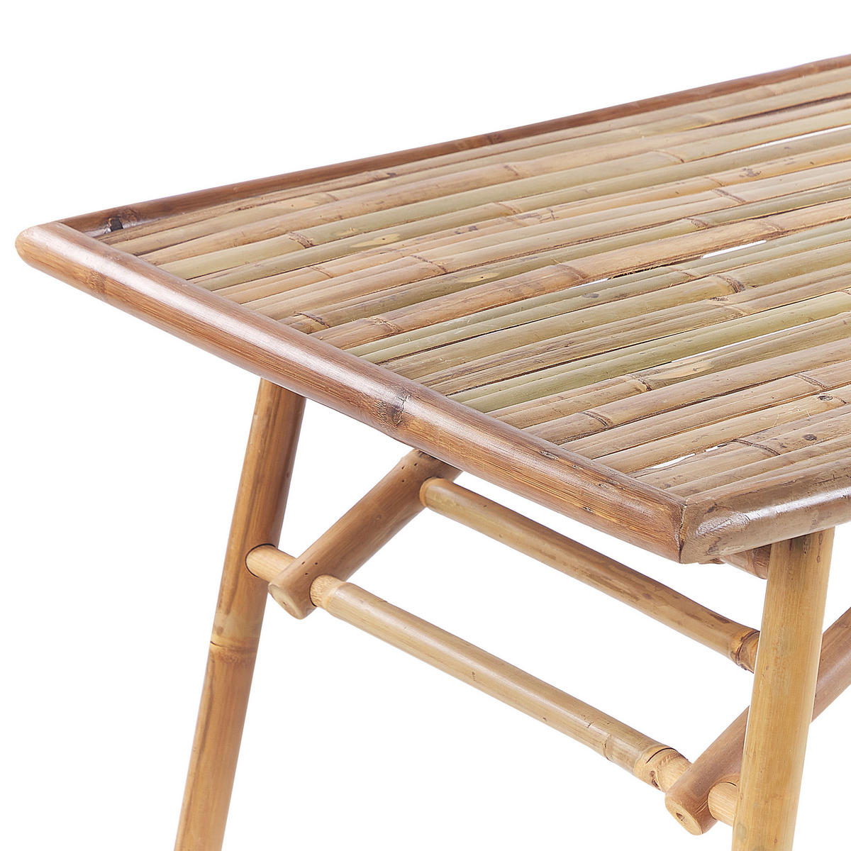 GARTENTISCH Massivholz Heller Holzfarbton Molise - Hellbraun, Holz (120/69/74cm) - Beliani