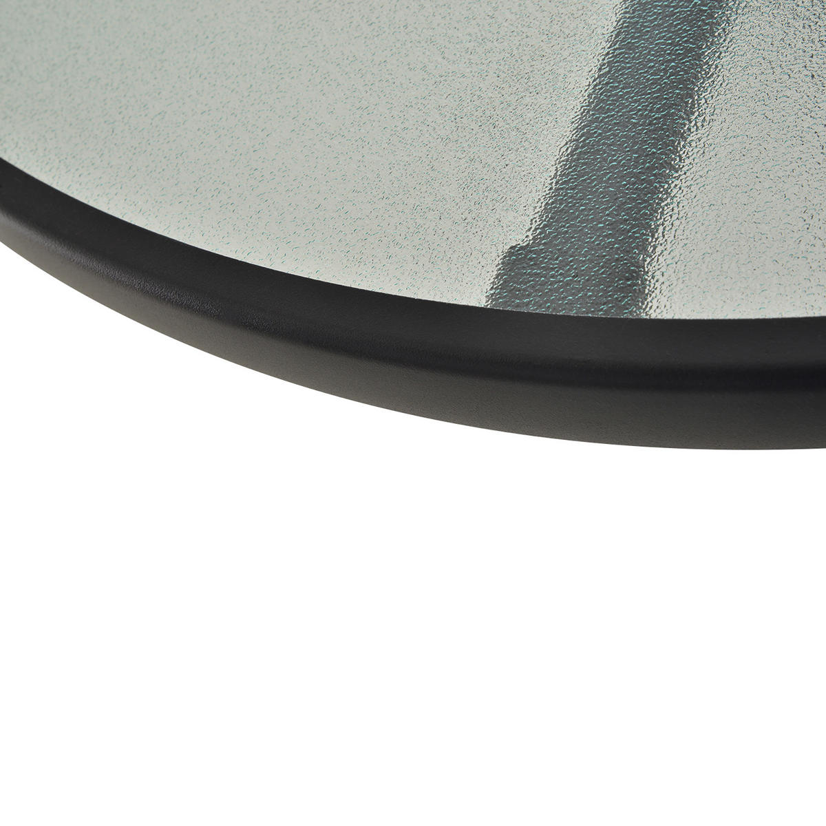 GARTENTISCH Ø80 cm Glas Schirmloch schwarz - Schwarz, Metall (80/80/72cm) - LEBENLANG