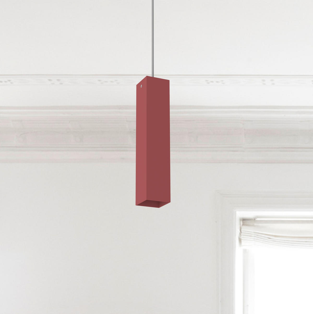 HÄNGELEUCHTE - Rot, Metall (6/6/60cm) - Lumicom