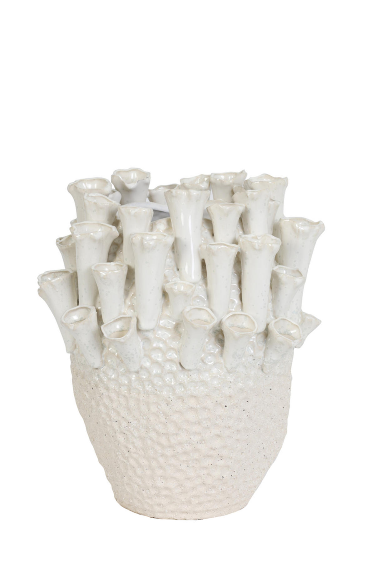 VASE Kyral Weiß 27,5/27,5/27,5 cm - Weiß, Keramik (27.5cm) - Light & Living