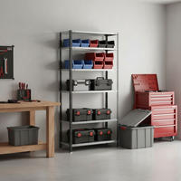 SCHRAUBREGAL PANDA TALL | HxBxT 200x100x30cm | 6 Fachböden | Fachlast 100kg | Anthrazit-Weiß - Anthrazit, Metall (100/200/30cm) - PROREGAL