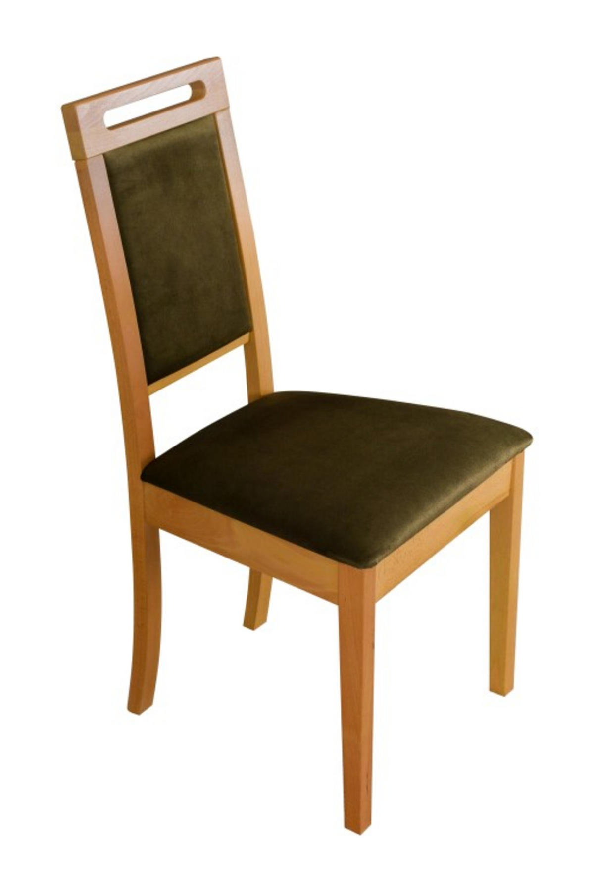 STUHL 2er Set ROMA 15 grandson - Dunkelgrün/Beige, Holz (47/96/43cm) - Leaf Design