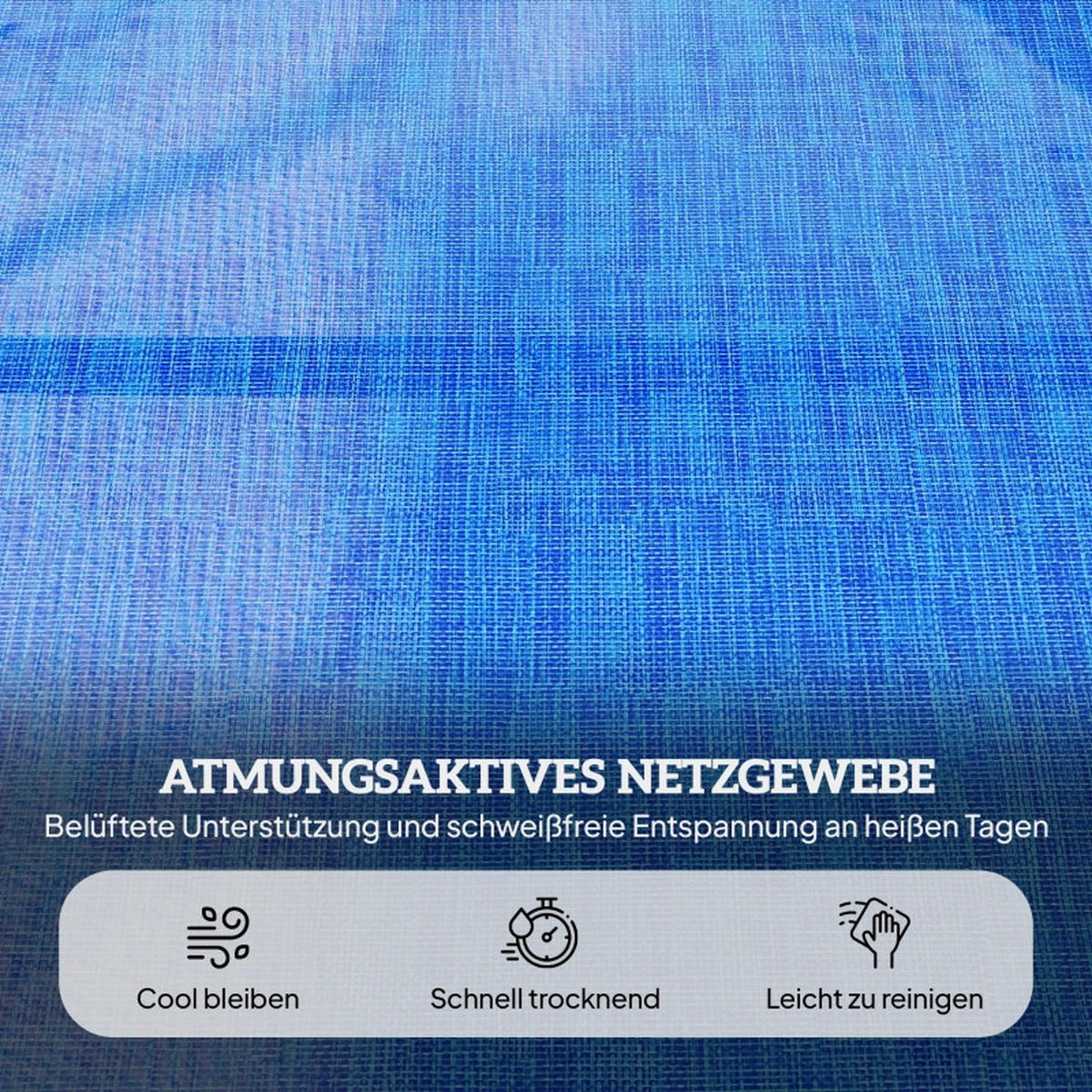 SONNENLIEGE Gartenliegen Relaxliege Schwarz Dunkelblau klappbar - Blau, Metall (72/31/194cm) - ComfortXL