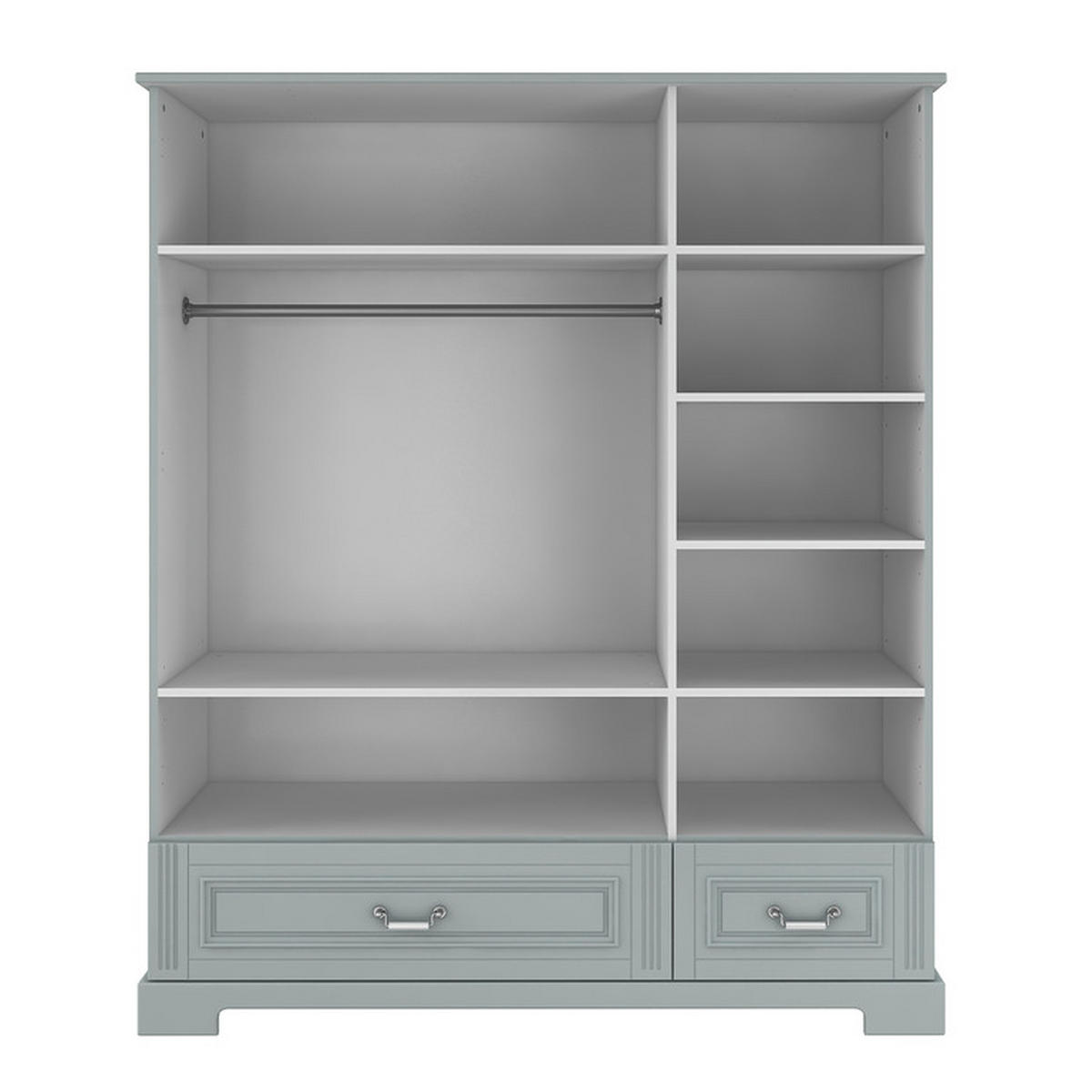 SKŘÍŇ 3DVEŘOVÁ Grey - šedá, kompozitní dřevo (150/180/51cm) - Petits-meubles