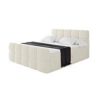 BOXBETT mit Matratze H4 - FAMA-Z - 120x200 cm Beige Quelle - Sandfarben, Holzwerkstoff (120/200cm) - ALTDECOR