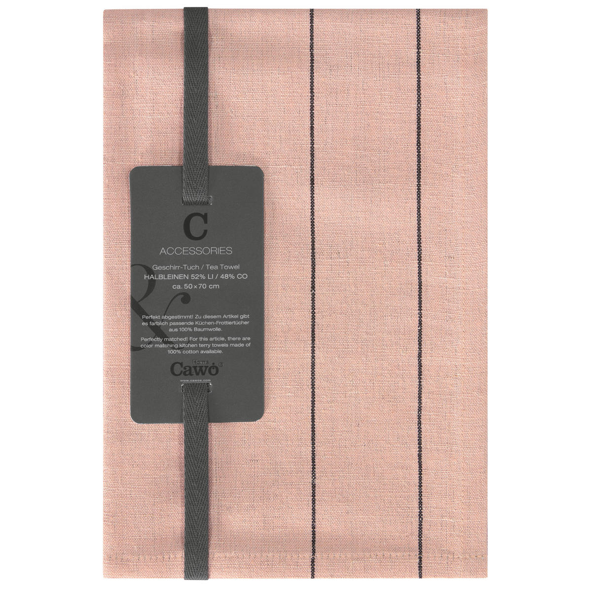 GESCHIRRTÜCHER CUISINE NATURE STREIFEN 532 TAJINE - 20 - Rosa, Textil (50/70cm) - Cawoe