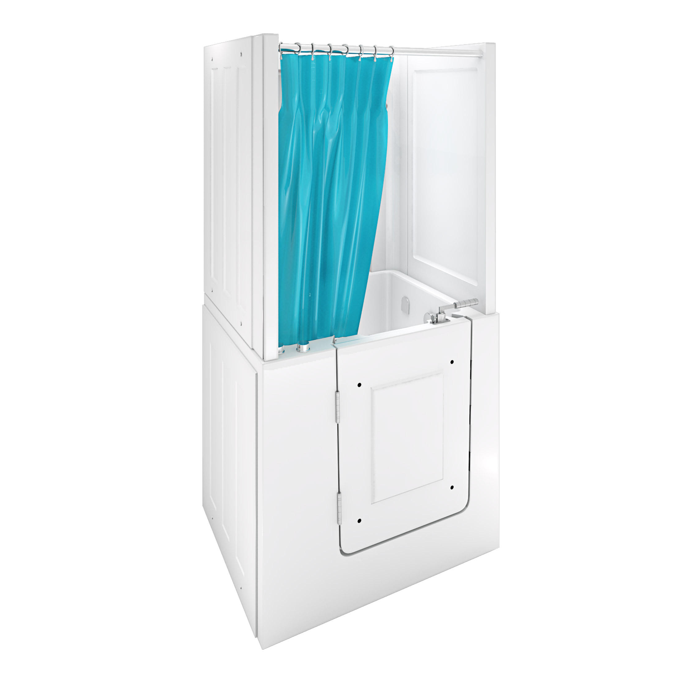 WHIRLPOOL-SENIORENDUSCHE S02D-WP-TH-C-L Weiß - Weiß, Glas/Kunststoff (100/78/205cm) - AcquaVapore by Sandra Jentho