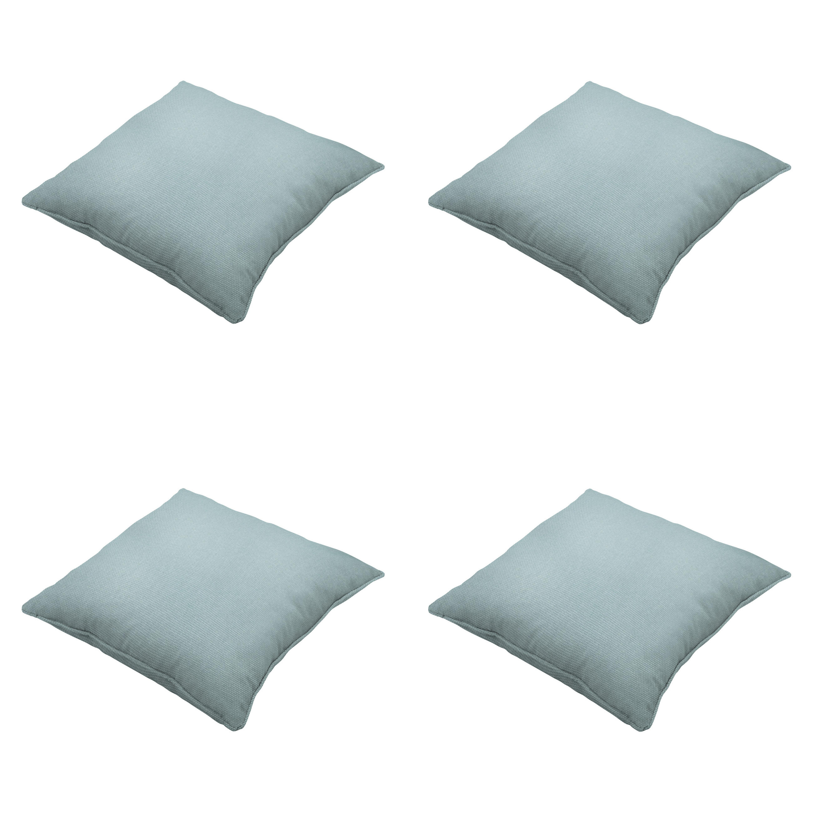 DEKORATIONSKISSEN Eco-line - Blau - 50/50/10 cm - 4er-Set - Blau, Textil (50/50cm) - Madison