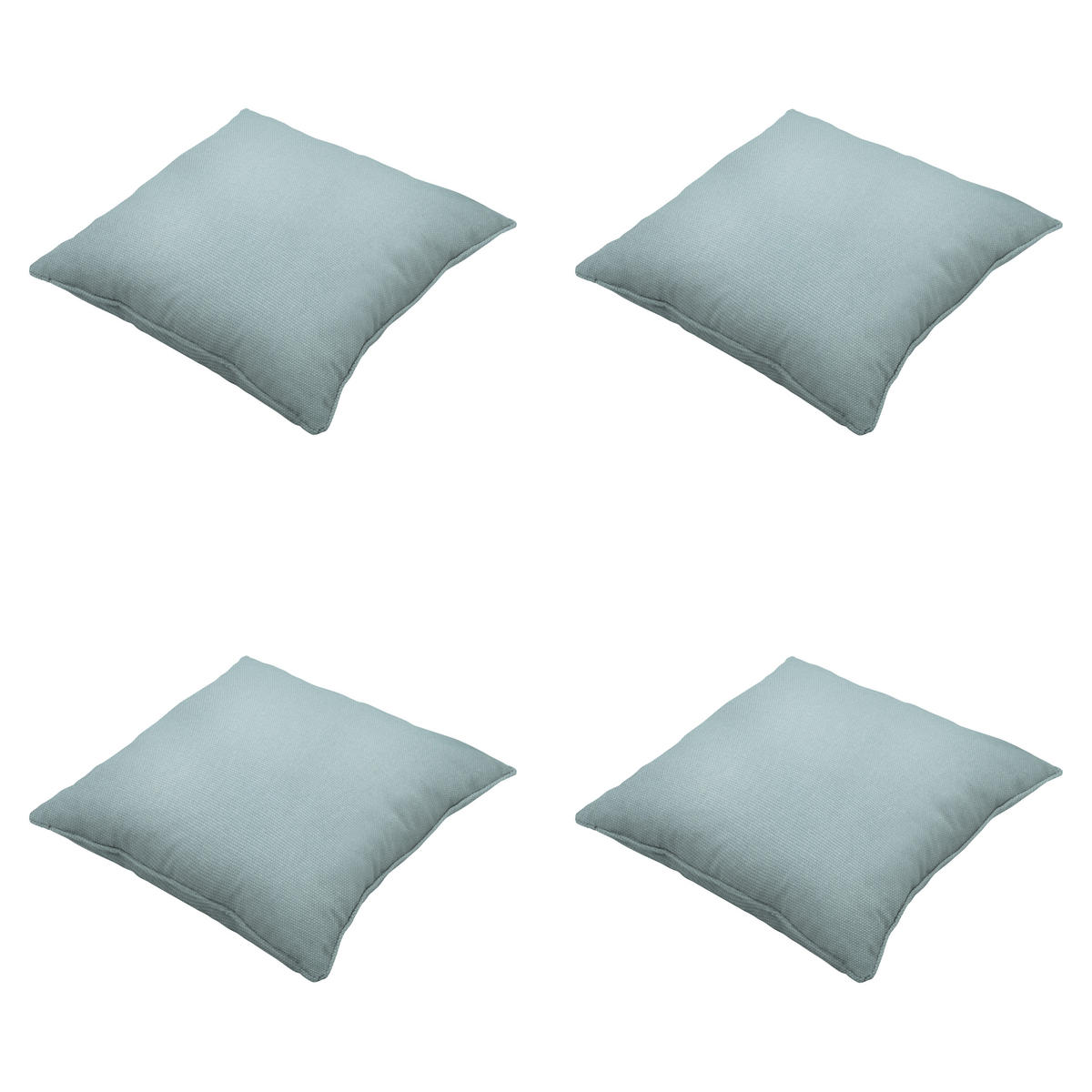DEKORATIONSKISSEN Eco-line - Blau - 50/50/10 cm - 4er-Set - Blau, Textil (50/50cm) - Madison