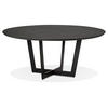 ESSTISCH Rund Holz Metallgestell Modern ZERANI, Schwarz 140x140x75 cm - Schwarz, Holz/Metall (140/140/75cm) - KADIMA DESIGN