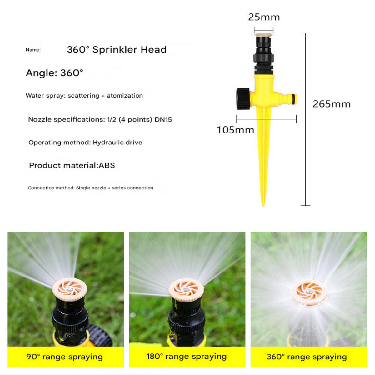 GARTENSPRENGER, Gelb, 26,5 × 10,5 × 2,5 cm - Gelb, Kunststoff (10.5/2.5/26.5cm) - Weltevree