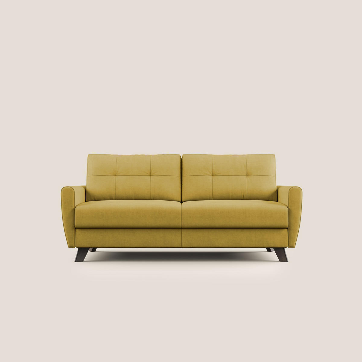 SCHLAFSOFA Callisto - Gelb, Textil (208/97/96cm) - Divani.store