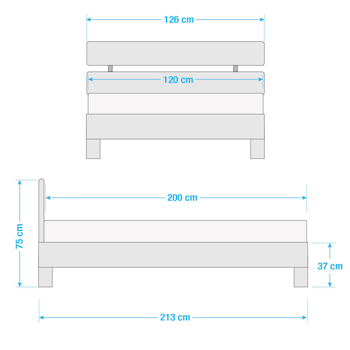 BETT - Massivholz - Kernbuche, Holz - home24