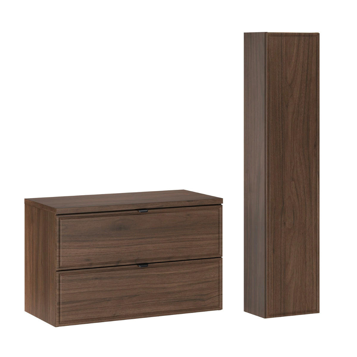 WASCHTISCHUNTERSCHRANK 80cm Elias 2er-Set Holz - Braun, Holzwerkstoff (80/50/46cm) - Petits-meubles