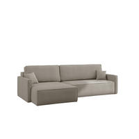 ECKSOFA Louis Scala - Hellgrau, Holzwerkstoff/Textil (250/142cm) - Fun Möbel