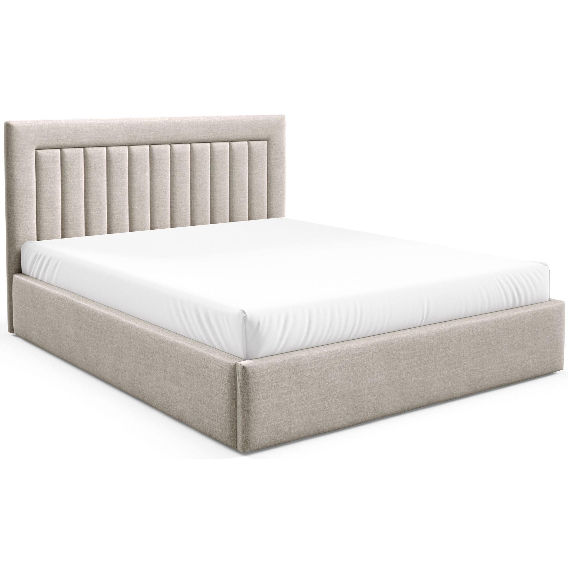 POLSTERBETT AVERIN Beige Samtbezug 140x200 - Beige, Textil (140/200cm) - Selsey