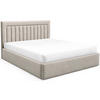 POLSTERBETT AVERIN Beige Samtbezug 140x200 - Beige, Textil (140/200cm) - Selsey