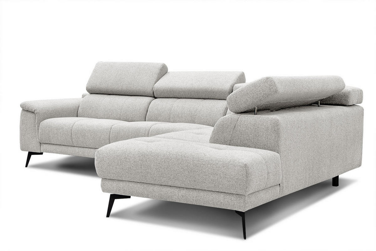 ECKSOFA FIERO 5-Sitzer, creme - Creme/Schwarz, Holzwerkstoff/Textil (290/228cm) - Courtois Laville