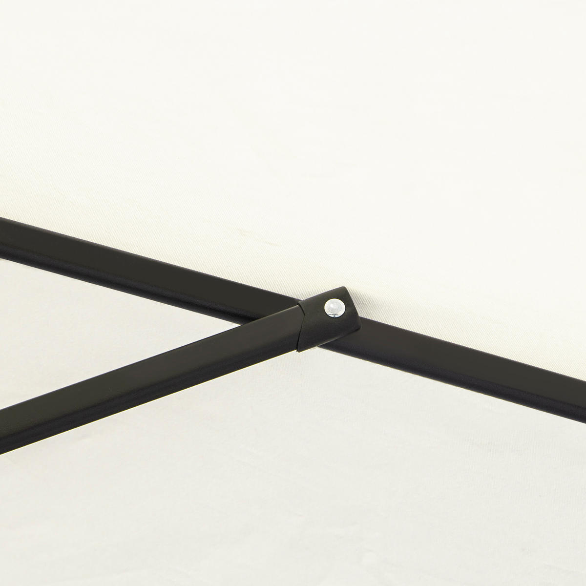 SONNENSCHIRM Ø2,6 m Kurbel beige - Beige, Metall (260/260cm) - LEBENLANG