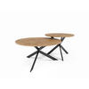 COUCHTISCH Libre Eiche Lefkas Dunkel / Schwarz (2er-Set) - Eichefarben/Schwarz, Holz/Holzwerkstoff (75/133/42cm) - Feldmann-Wohnen