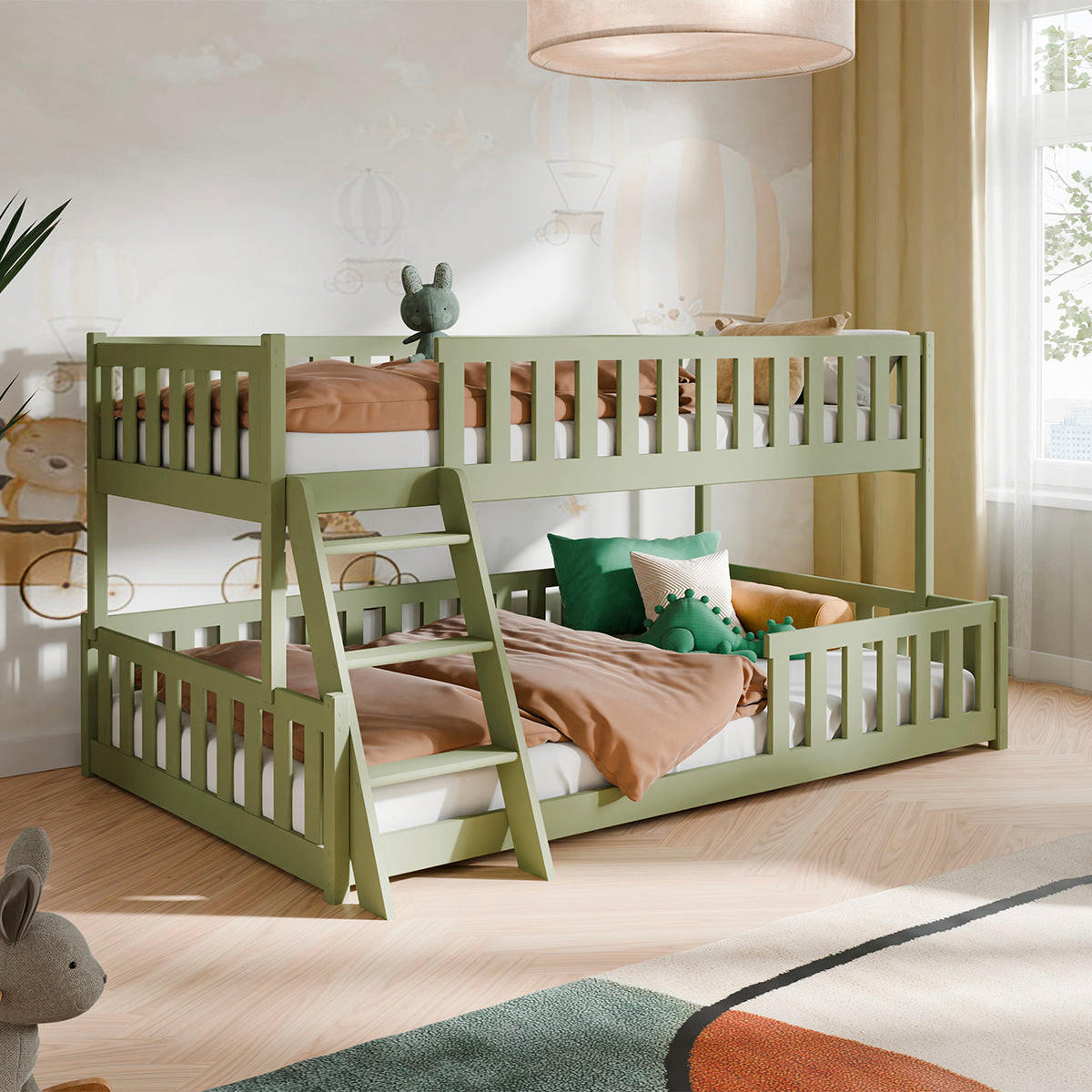 BETT 120/200 Léane Olive - Grün, Holz (120/200cm) - Petits-meubles