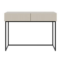 SCHMINKTISCH Veldio Greige 110 cm - Greige/Schwarz, Holzwerkstoff/Metall (110/79/40cm) - Selsey