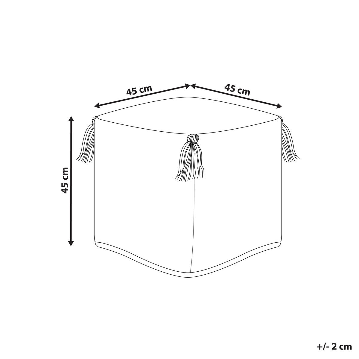 POUF Bunt Moneasa - Multicolor, Naturmaterialen (45/45/45cm) - Beliani