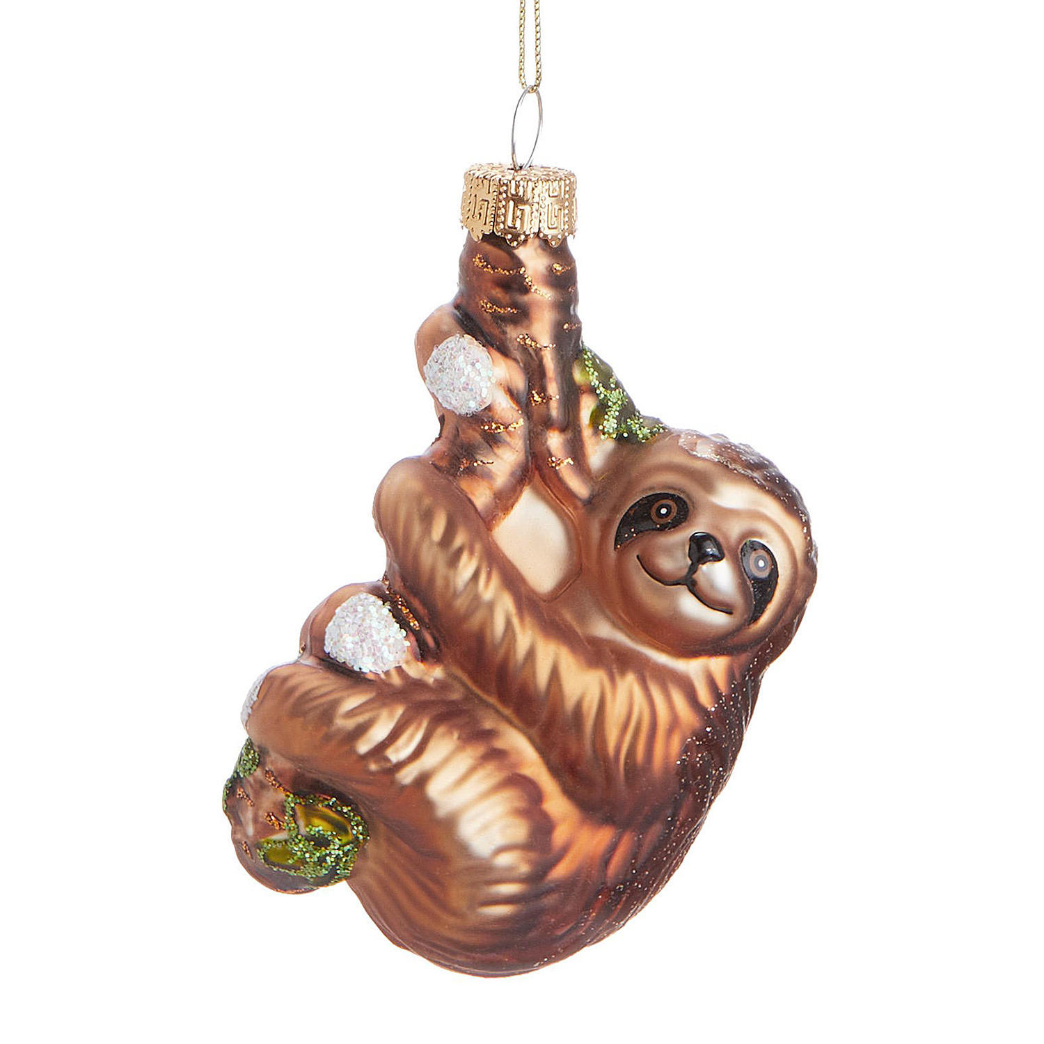 BAUMANHÄNGER Hang On Faultier - Braun, Glas (4/9/6cm) - Butlers