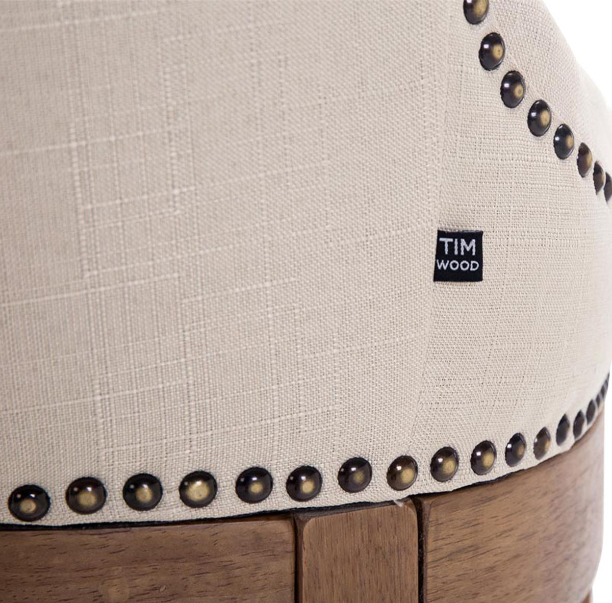 BARHOCKER Stoff Creme - Creme/Naturfarben, Holz/Textil (55/109/57cm) - CLP