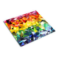 GLASPLATTE 60x52 cm Geometrische Figuren - Multicolor, Glas (60/0.4/52cm) - TULUP