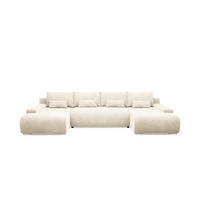 PANORAMASOFA Ivana 4 Sitzplätze Weiß - Weiß, Holz (350/85/172cm) - Petits-meubles