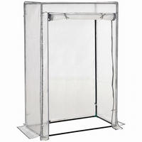 FOLIENGEWÄCHSHAUS , 101L x 50B x 150H cm - Weiß, Kunststoff/Metall (50/150/100cm) - Outsunny