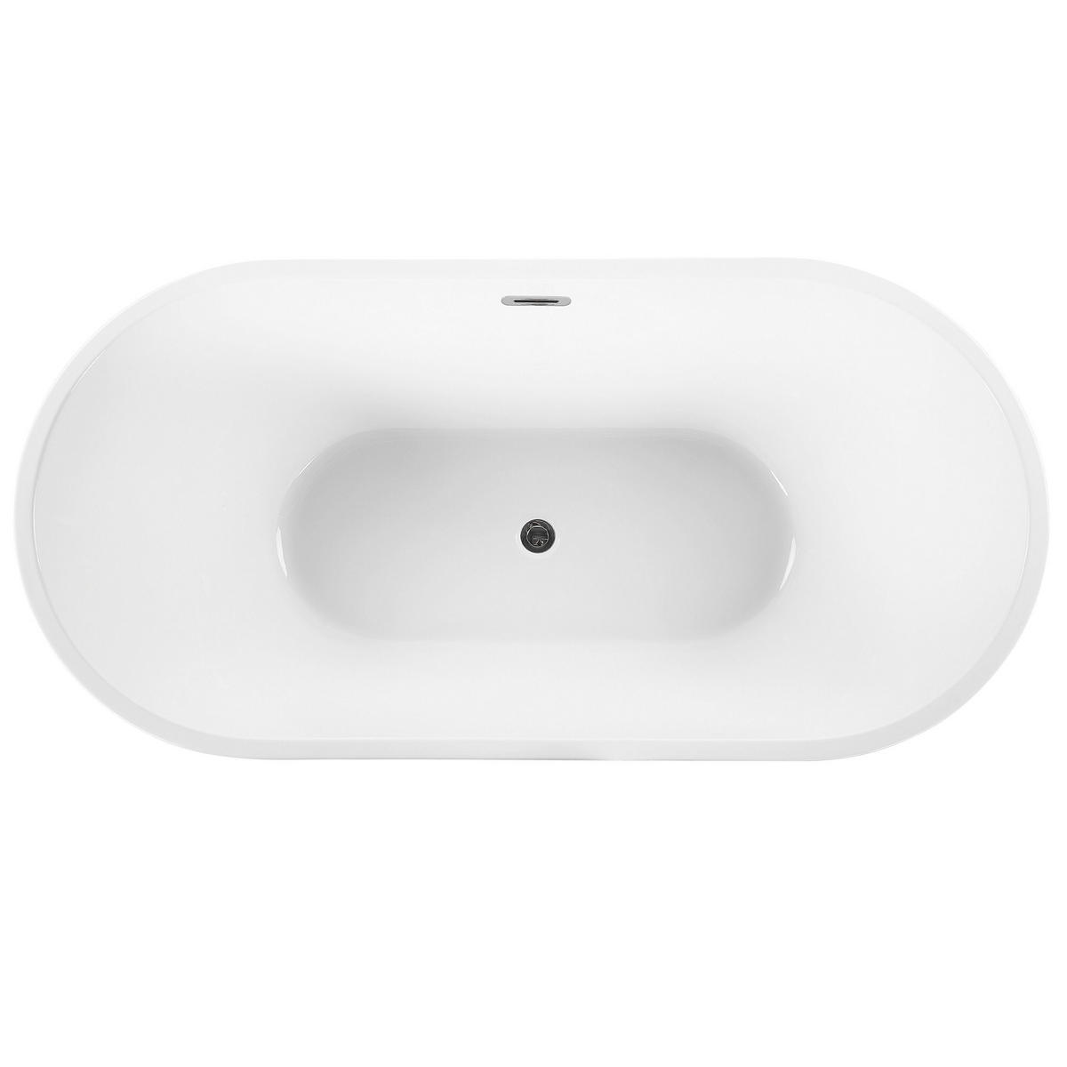 BADEWANNE FREISTEHEND 75x150x58 cm schwarz Havana - Schwarz, Kunststoff (75/58/150cm) - Beliani