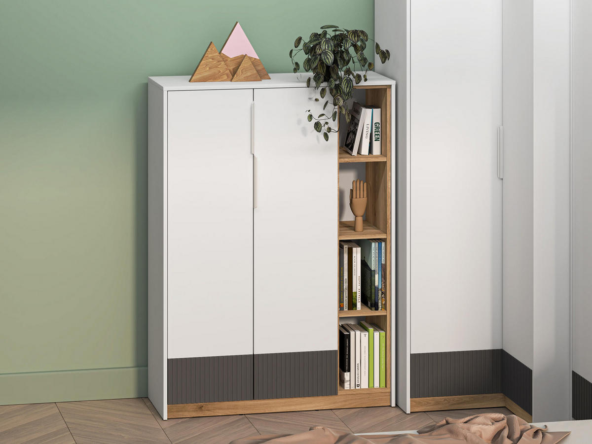 SIDEBOARD TORINO Weiß 101x40x140 cm - Weiß, Holzwerkstoff (101/140/40cm) - FURNLUX