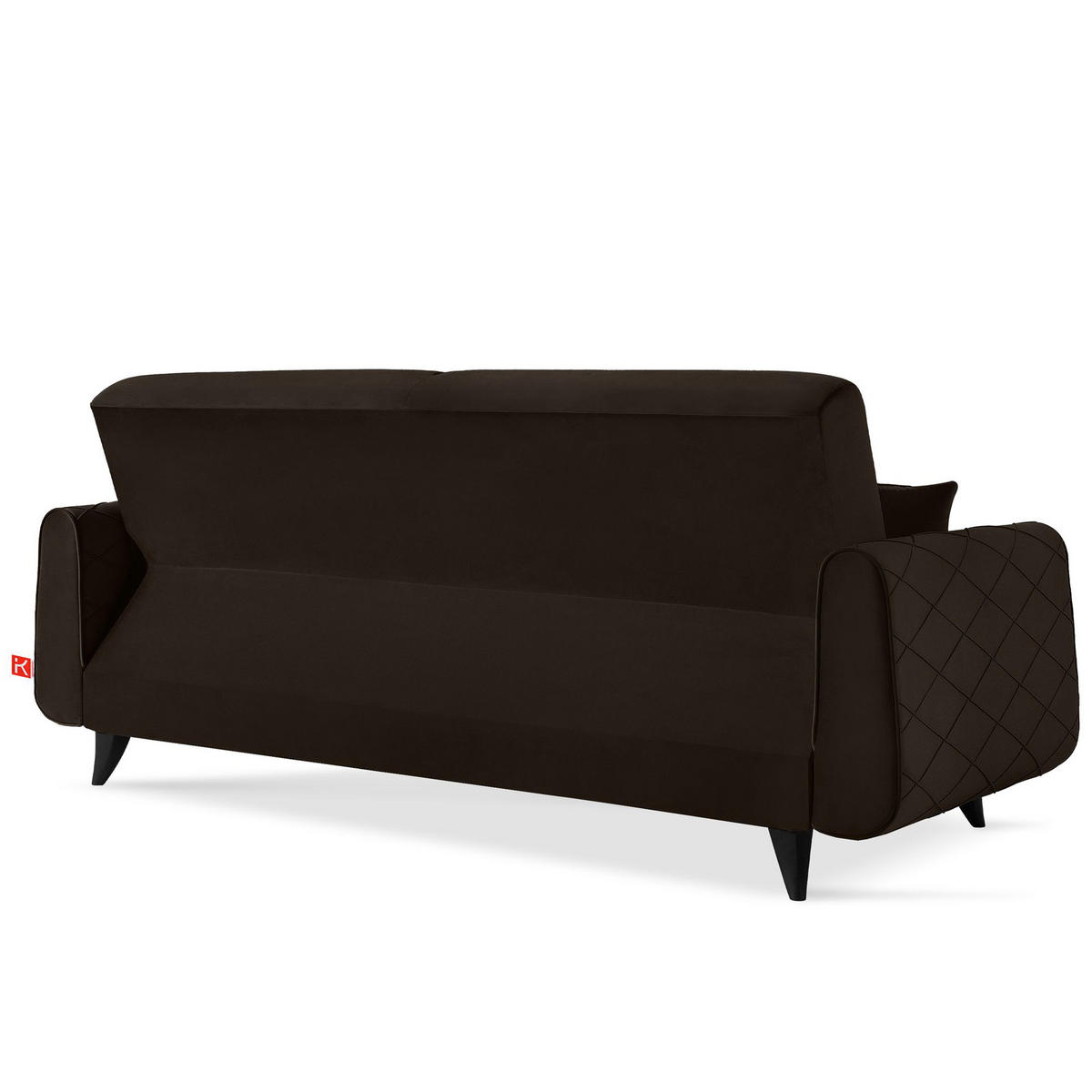 3-SITZER-SOFA GUSTAVO III Sofa 3 Velours, Braun - Braun, Holz/Holzwerkstoff (230/98/98cm) - KONSIMO®