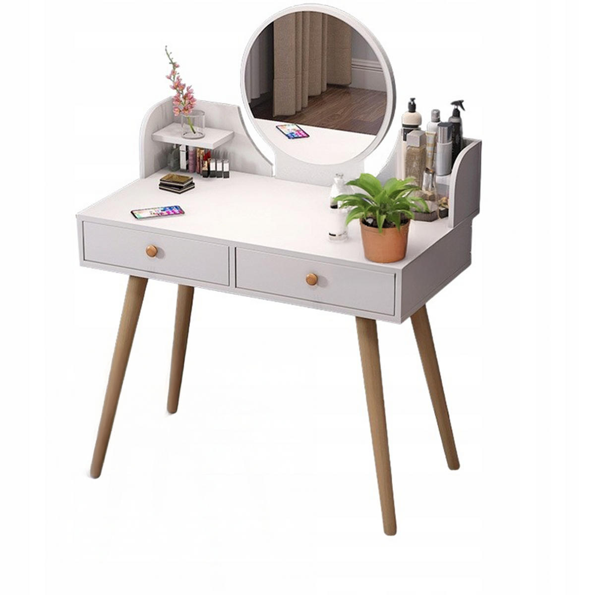 SCHMINKTISCH, weiß 80/40/73 cm - Weiß, Holzwerkstoff (80/73/40cm)