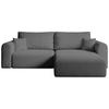 ECKSOFA Kornel mit Schlaffunktion Dunkelgrau Boucle - Dunkelgrau, Textil (248/165cm) - Bromarkt