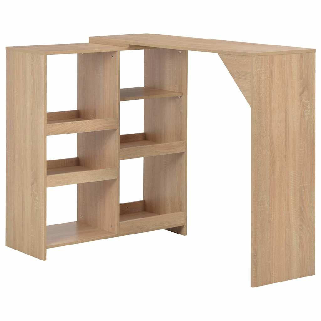 BARTISCH Mit Beweglichem Regal Eichenbraun 138/39/110 Cm - Eichefarben, Holz (138/39/110cm) - vidaXL
